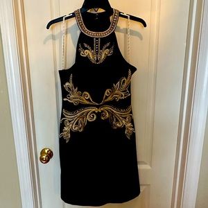 Size 6 Lilly Pulitzer Navy and Gold Cocktail Dress
